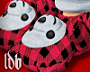 Red Plaid Bear Slippers