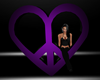 Purple Peace Sign Heart