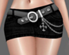 Belted Black Denim Mini