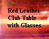 Red Leather Club Table