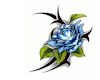Tribal Rose Back Tattoo