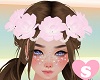 Pearly Pink Flower Crown