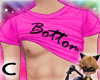 (C) Pink "Bottom" Shirt