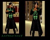 Longcoat Blk Green Silk~