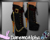 Gold chained boots
