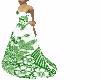 WHITE AND GREEN GOWN