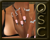 ~QSC~Sharp pink nails