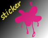 pink splash sticker
