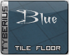 Blue tile floor