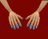 Dainty Hands Blue Nails