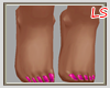 ! Bare Feet-Pink Nails