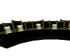 Black/gold lux couch