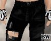 Black Ripped LV Jeans