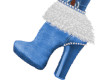 Blue Suede Fur Boots