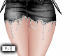 Black Frayed Denim Set
