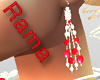 DiamondBead Earrings red