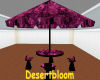 DB pink umbrella table