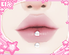 . white vertical labret