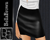 BB Black Leather Skirt
