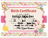 Kiyomi BirthCertificate