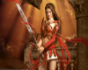 Female Warrior in Red