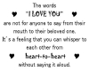 Love is a feeling