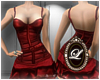 LIZ rouge bustier dress