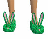 Green Sparkly Slippers