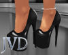 JVD Shiny Black Heels
