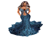 PCock Mermaid Gown