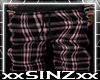 X Pink Black Flannel PJ