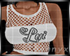 $Fishnet Top Basic White