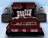 burgundy bed