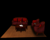 Burnt red couch set
