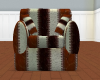 Brown Striped Chair