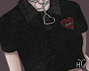 Cropped Polo Black Heart
