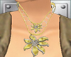*S* Gold Rose Necklace