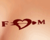 {N} tattoo heart F/M 