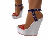 RED/WHITE & BLUE  WEDGES