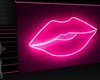 neon pink kiss basement