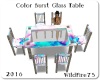 Color Burst Glass Table
