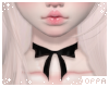 ♡ bow choker | black