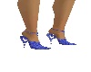 (F)Blue Lace Hearts shoe