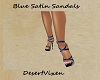 Blue Satin Sandals