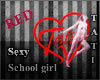 Tati schoolgirl red sexy