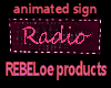Animated Neon Radio Sign