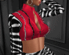 Jacket red&ribs