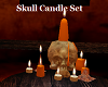 Rustic Skull Candle Set