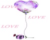 LOVE balloon gift rose