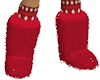 Furry Red Xmas Boot